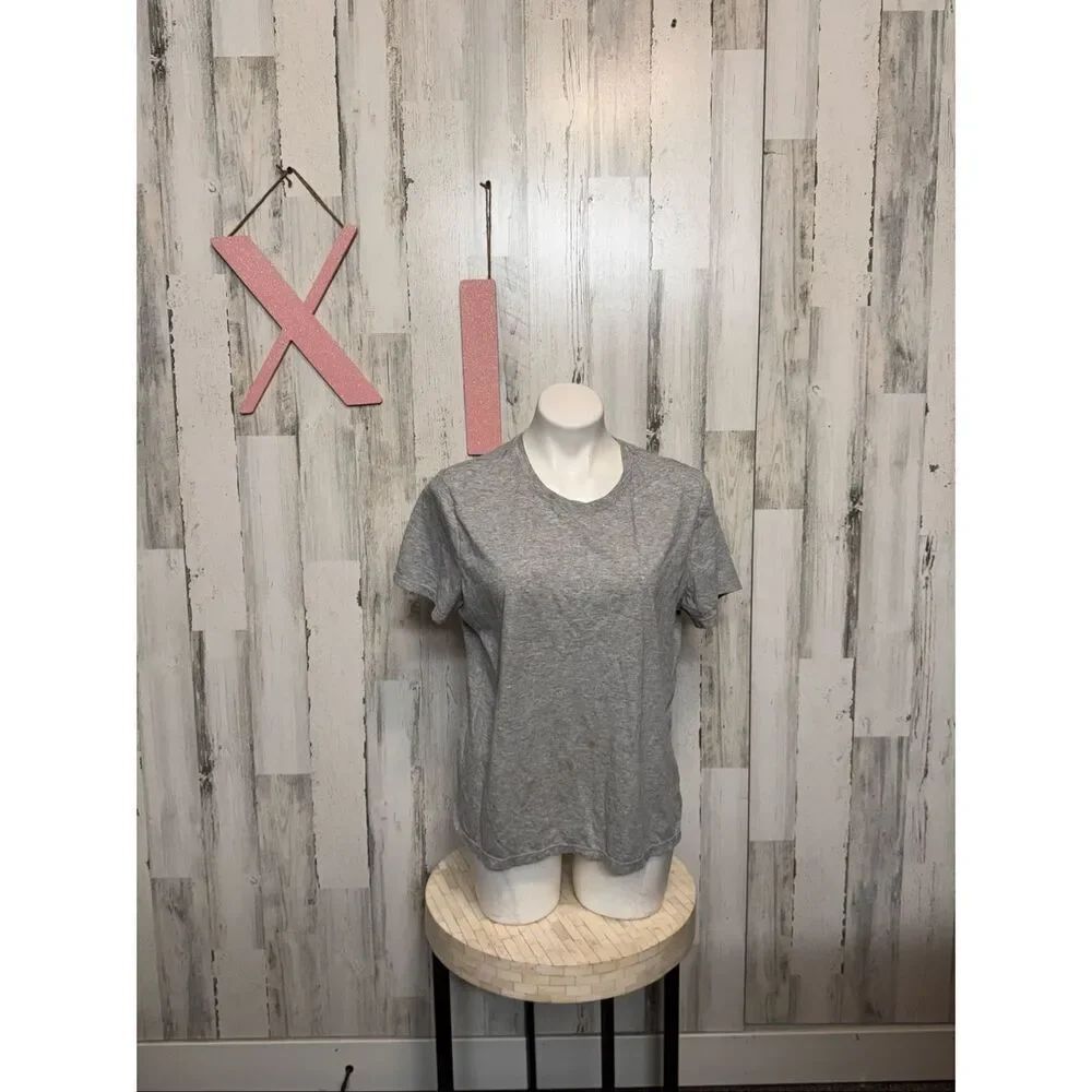 Cool Gray Short Sleeve Crewneck T-Shirt XL | Soft Cotton Blend Casual Tee
